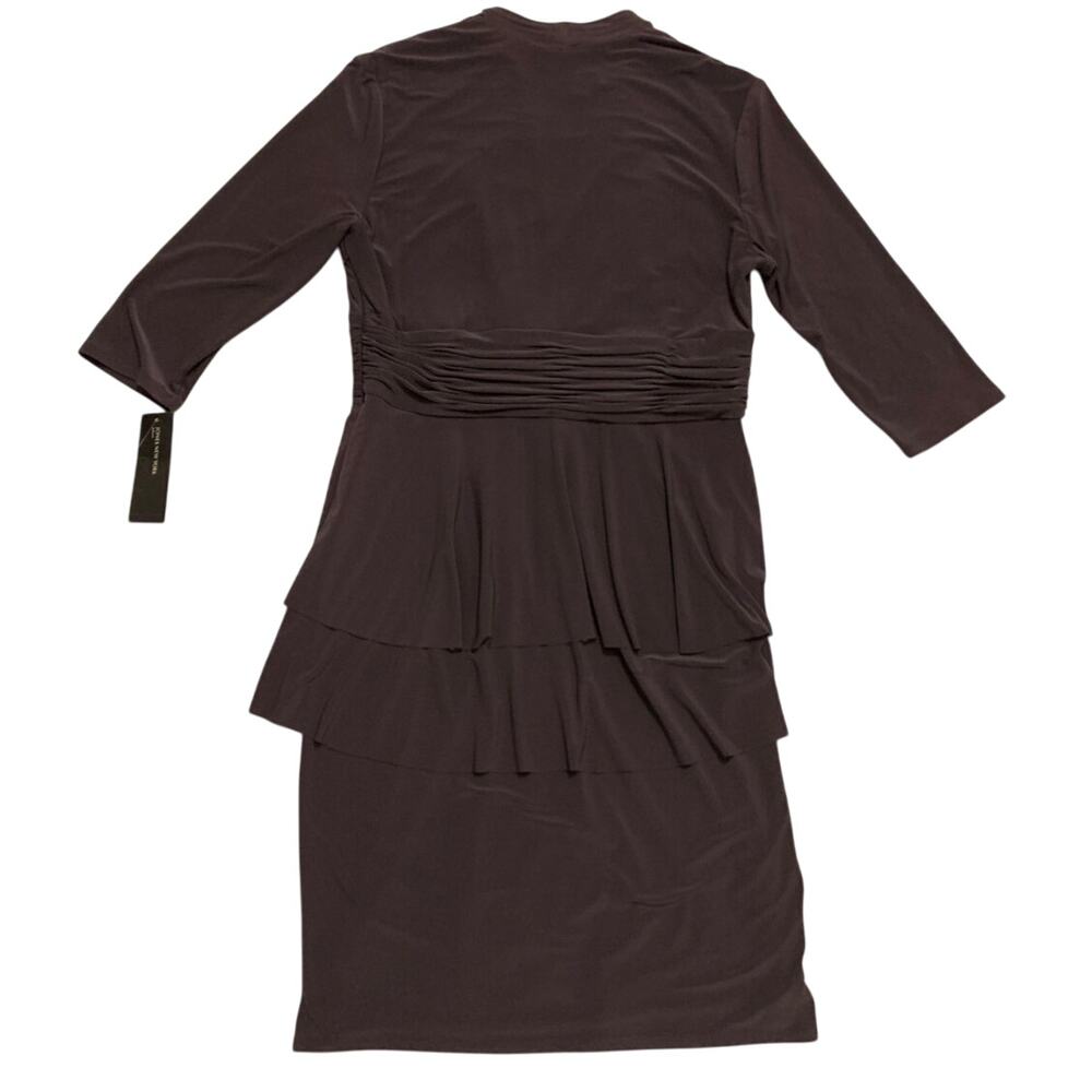 Jones New York NEW Womens Dress 16 Dark Grey Trending Double Peplum Belt Accent - Picture 10 of 12